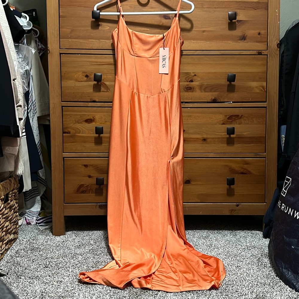 Stunning women’s orange gown
